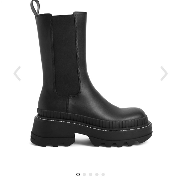 [Charles & Keith] Rhys Chelsea Calf Boots - Black, Sold Out Twice! - Picture 3 of 7
